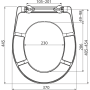 Сиденье для унитаза универсальное SOFTCLOSE, Дюропласт A604 AlcaPlast