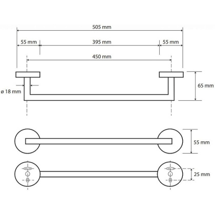 Полотенцедержатель Bemeta Brilo 161204020 Золото, 450 мм