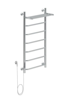 Полотенцесушитель электрический Aquanet Fiona 100х50 Тэн слева, с полкой