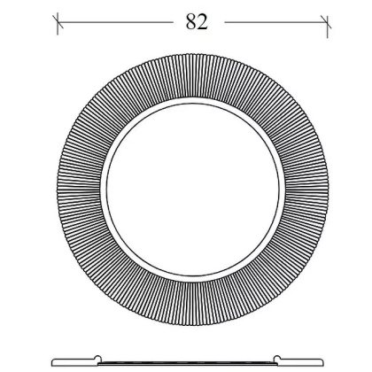 Зеркало SHINE серебро d82 528-SL Boheme