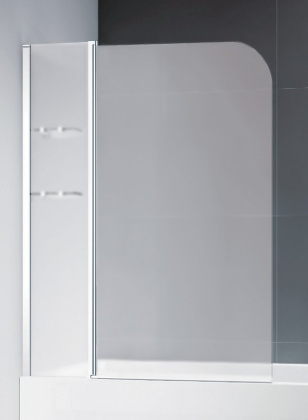 Шторка на ванну ECO-O-V-12-120/140-P-Cr-L Условные размеры,мм:1200x1400 Габариты с диапазоном регулировок, мм:(1200-1215)x1400 