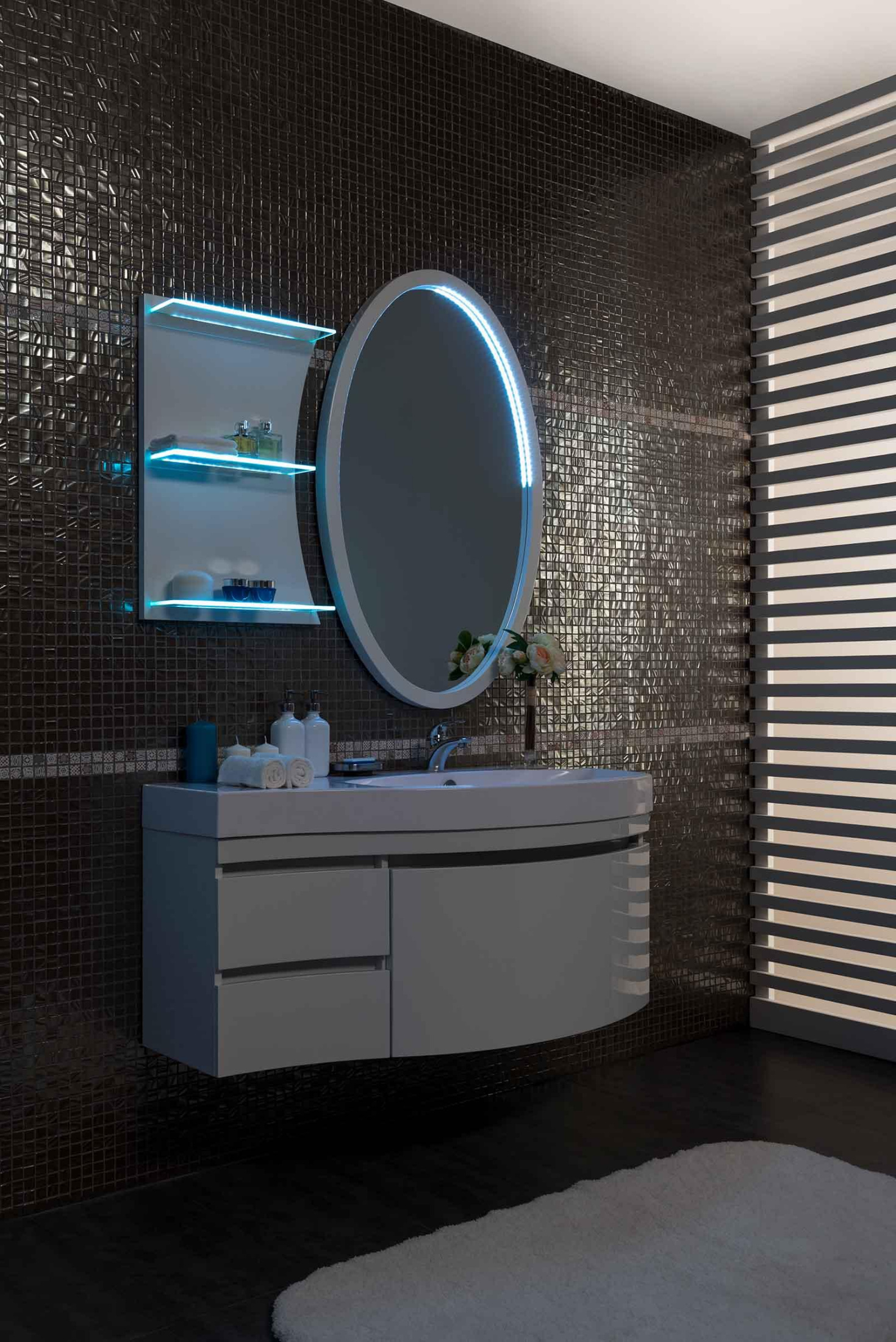 Мебель для ванной Aquanet Опера 115 R белый (2 дверцы 2 ящика)