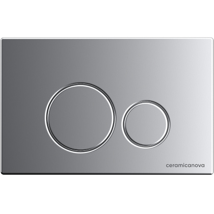 Система инсталляции для унитазов CERAMICANOVA Envision с кнопкой смыва Round цвет хром матовый и креплениями, арт. CN1001M