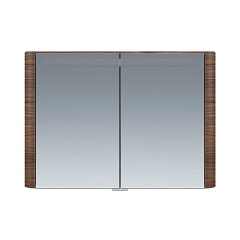 M30MCX1001NF Sensation, зеркало, зеркальный шкаф, 100 см, с подсветкой, орех, текстурированная, шт