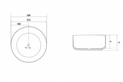 Раковина накладная ABBER Bequem AC2108MB черная матовая