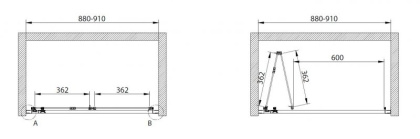 ECO-O-BS-90-C-Cr Душевая дверь ECO-O-BS-90-C-Cr Душевая дверь