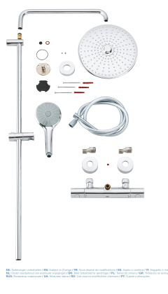 Душевая система с термостатом для настенного монтажа, GROHE Euphoria 260, хром, (27296002) Душевая система с термостатом для настенного монтажа, GROHE Euphoria 260, хром, (27296002)