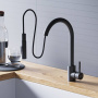 D3007522 Logic Кухонный смеситель  с вытягивающимся изливом, черный D3007522 Logic Кухонный смеситель  с вытягивающимся изливом, черный