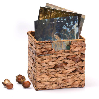 Плетеная корзина Glan, 20,5х20,5х20,5 см, коричневая, WB-660-S