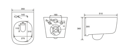 Подвесной унитаз Акватек Лугано AQ2002-00
