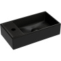 Умывальник подвесной прямоугольный (чаша справа, отверстие под смеситель слева) цвет черный матовый Element 407*217*100
