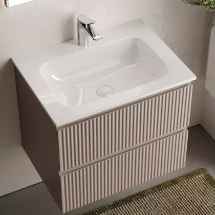 Тумба подвесная SANCOS Snob R 590х445х500, c двумя ящиками оснащенными доводчиками, Doha Soft, арт.SNR60SM Тумба подвесная SANCOS Snob R 590х445х500, c двумя ящиками оснащенными доводчиками, Doha Soft, арт.SNR60SM