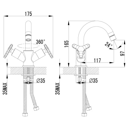 Смеситель Lemark Plus Spirit LM1907C для раковины Смеситель Lemark Plus Spirit LM1907C для раковины