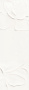 Плитка настенная Structure Pattern белый цветы  25*75 (O-STU-WTU052) (6шт/1,125м2), м2 Плитка настенная Structure Pattern белый цветы  25*75 (O-STU-WTU052) (6шт/1,125м2), м2
