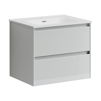 Тумба подвесная SANCOS Cento 590х450х500, c двумя ящиками оснащенными доводчиками,белый глянец, арт. CN60W Тумба подвесная SANCOS Cento 590х450х500, c двумя ящиками оснащенными доводчиками,белый глянец, арт. CN60W