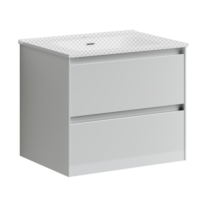 Тумба подвесная SANCOS Cento 590х450х500, c двумя ящиками оснащенными доводчиками,белый глянец, арт. CN60W Тумба подвесная SANCOS Cento 590х450х500, c двумя ящиками оснащенными доводчиками,белый глянец, арт. CN60W