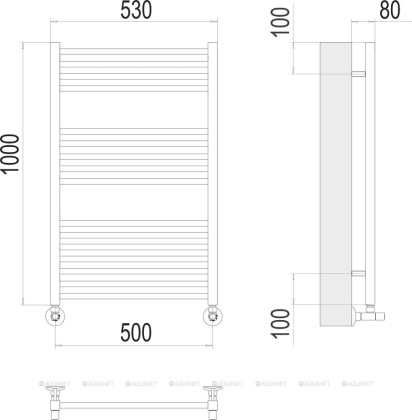 Полотенцесушитель Terminus Сицилия П16 500х1000