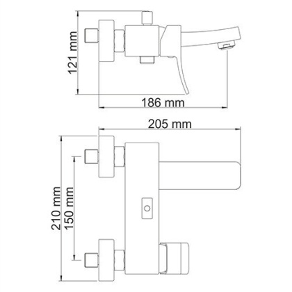 Aller 1061WHITE Смеситель для ванны с коротким изливом Wasserkraft Aller 1061WHITE Смеситель для ванны с коротким изливом Wasserkraft