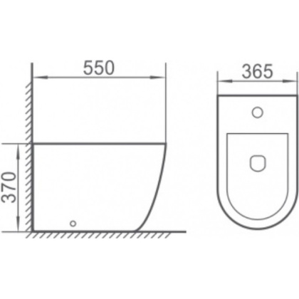 Подвесное биде Boheme Nero