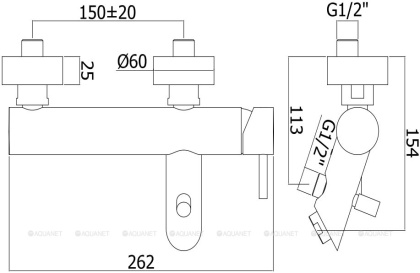 Смеситель для ванны с душем Paffoni Light LIG026CR