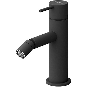 LEAF-BSM-L-NOP Смеситель для биде однорычажный, с донным клапаном, исполнение Чёрный матовый