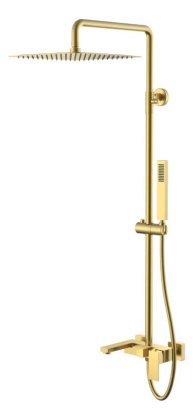 Стойка для душа Qubic Matt Gold Стойка для душа Qubic Matt Gold
