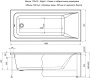Акриловая ванна Aquanet Bright 170x75 (с каркасом)