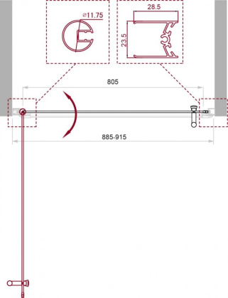 Душевая дверь BelBagno UNO-B-1-65-P-Cr Душевая дверь BelBagno UNO-B-1-65-P-Cr