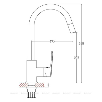 Смеситель для кухни Agger Glorious A1200100 с вытяжным душем