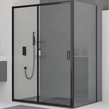 Душевой уголок RGW Classic CL-48B 110x80 32094881-014 профиль Черный матовый стекло прозрачное