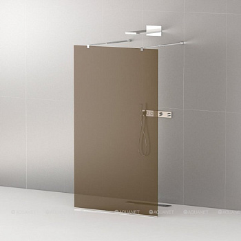 LIBERTA-L-2-120-BR-Cr Душевая перегородка с возможностью двустороннего входа, стекло бронза, профиль хром, 1200x1950 мм