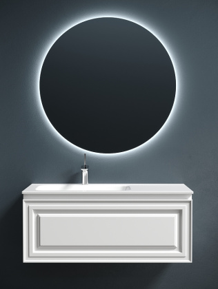 Тумба подвесная SANCOS Very 995х445х406, c одним  ящиком оснащенным доводчиками, левая , Bianco , арт.VR100LW Тумба подвесная SANCOS Very 995х445х406, c одним  ящиком оснащенным доводчиками, левая , Bianco , арт.VR100LW