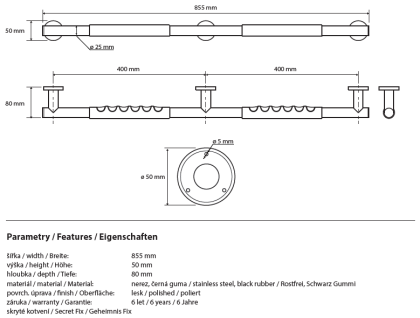 Поручень прямой, резина 104507691 Поручень прямой, резина 104507691