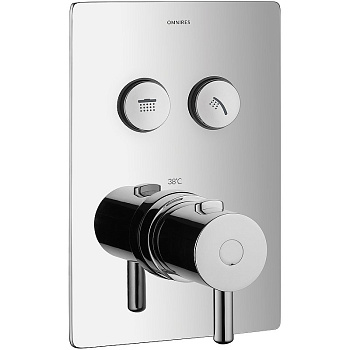 Смеситель термостатический для душа скрытого монтажа OMNIRES Y Y1236GCPROCR (хром) Смеситель термостатический для душа скрытого монтажа OMNIRES Y Y1236GCPROCR (хром)