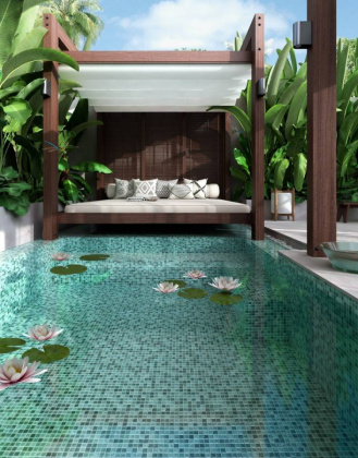 Стеклянная мозаика 5608 Bali 25x25, Nature