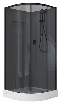 Душевая кабина Aquanet Passion EVO R black 90x90 набор 4