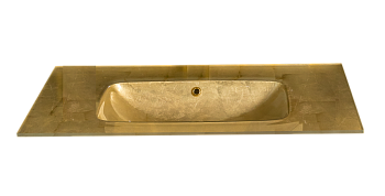 Столешница стекло 110см Поталированный Золотой моноблок