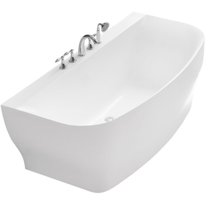 Акриловая ванна без перелива BELBAGNO BB74-1650-W0, 1650x780x590