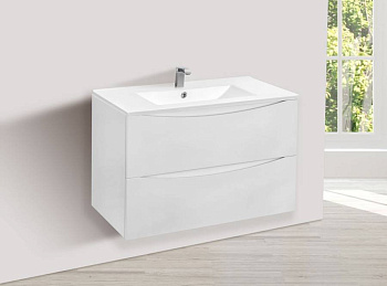 База под керамическую раковину Mia 800 подвесная, 2 выкатных ящика soft close, G.White База под керамическую раковину Mia 800 подвесная, 2 выкатных ящика soft close, G.White