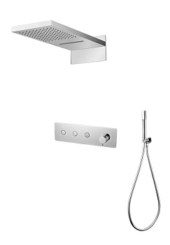 Встроенная душевая система FUSION, трехпозиционная CHROME