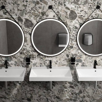 Раковина CUBO подвесная/мебельная 70, белая глянцевая