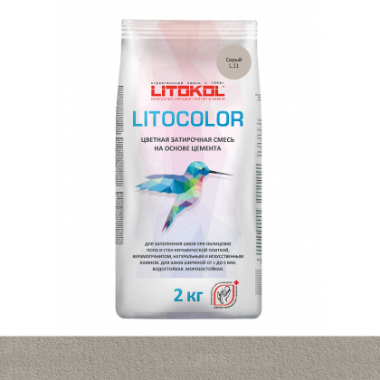 Затирка цементная LITOCOLOR L.11 серый