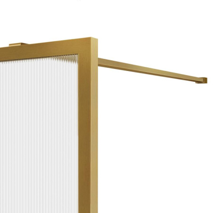 Душевая перегородка Walk-In VSW-1HP100FLBG, 1000*2000, брашированное золото, стекло рифленое