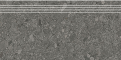 Ступень Чеппо ди Гре антрацит матовый обрезной 30x60x0,9