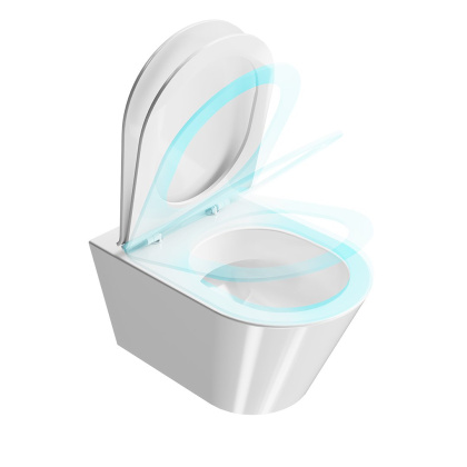 Сиденье PLAZA Modern/ BG Slim Soft close + clip up, белый PLMR.seat.02\WHT