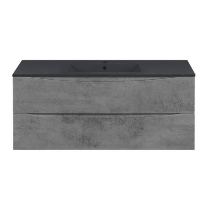База под керамическую раковину Mia 1200 подвесная, 2 выкатных ящика soft close, Beton База под керамическую раковину Mia 1200 подвесная, 2 выкатных ящика soft close, Beton