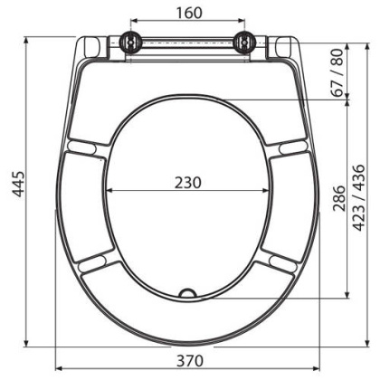 Alcaplast Сиденье для унитаза Duroplast, крепление металл бежевое A601 BAHAMA
