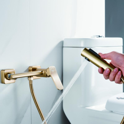 Смеситель с гигиеническим душем Shevanik S99G S9905G-1 Смеситель с гигиеническим душем Shevanik S99G S9905G-1