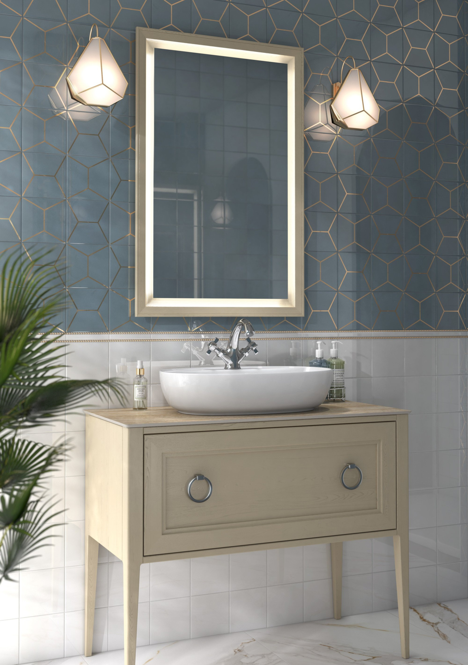 Раковина PLAZA накладная 60, белая глянцевая