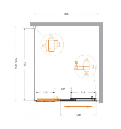 Душевой уголок CEZARES MOLVENO-AHF-31